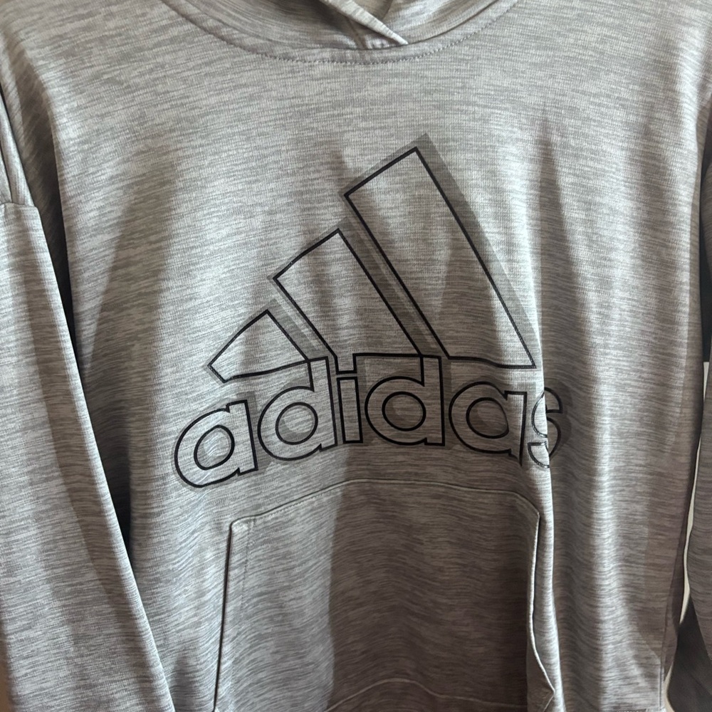 Adidas Gray Sweatshirt with Iconic Logo